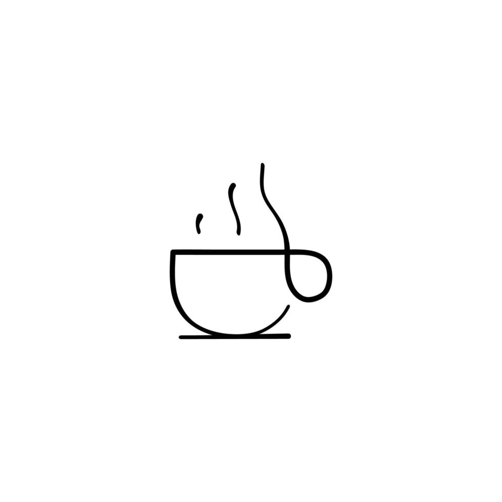 Hot Tea Line Style Icon Design vector