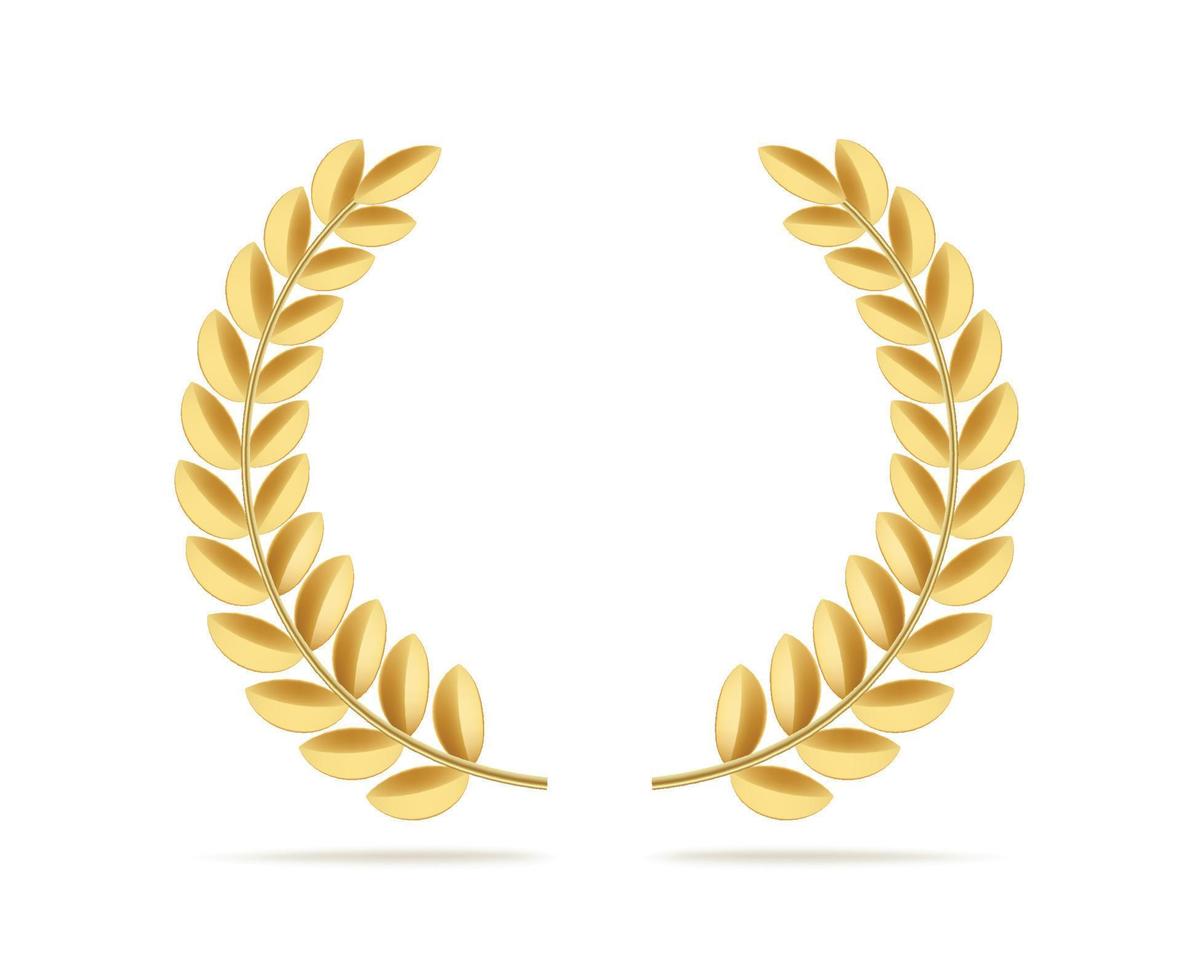 Gold Laurel wreath vector