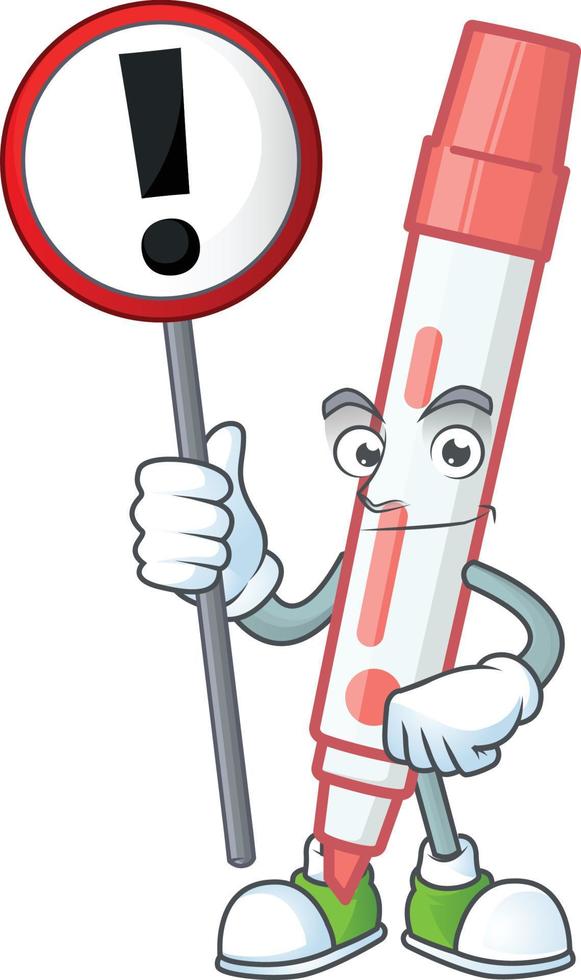 Red White Board Marker Vector