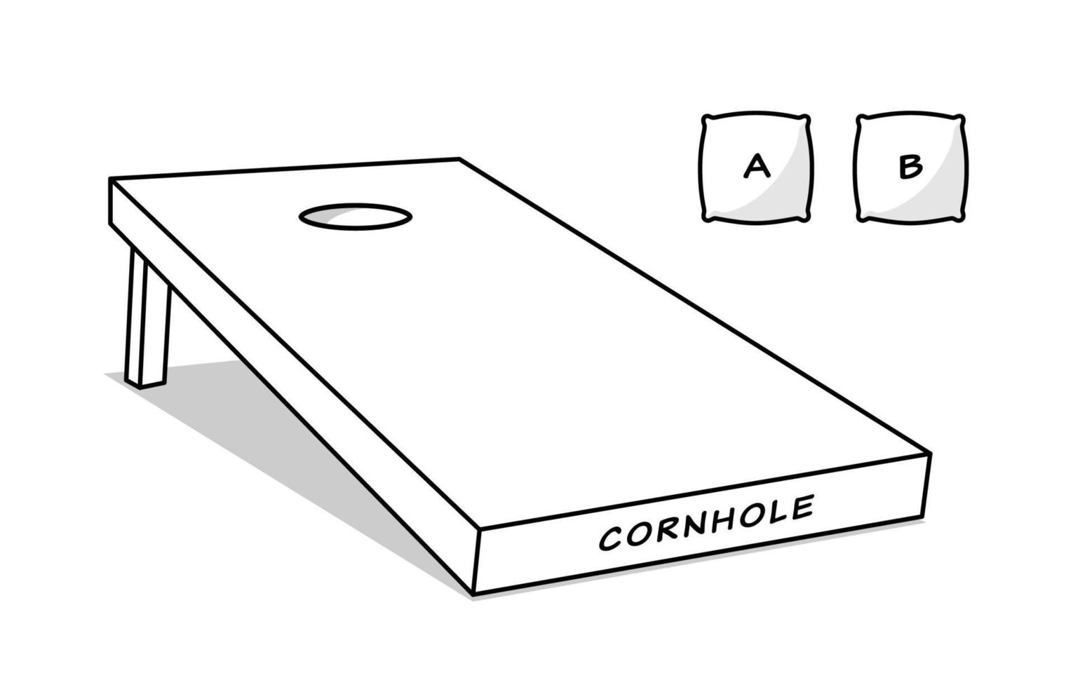 Bean Bag Toss Corn Hole Game vector