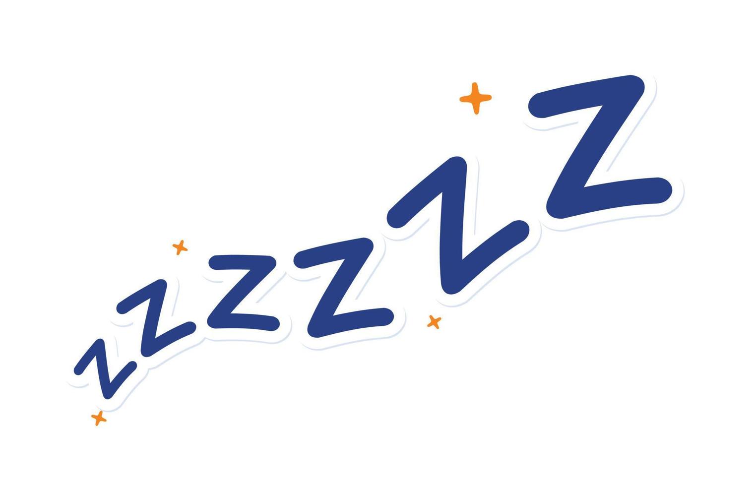 Sleeping zzz z-z-z vector