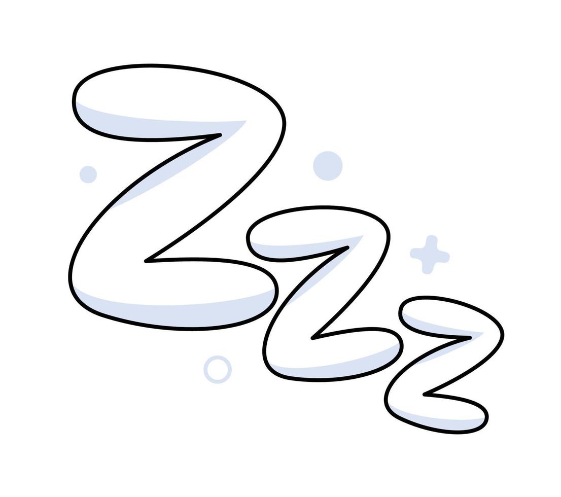 Sleeping zzz z-z-z vector