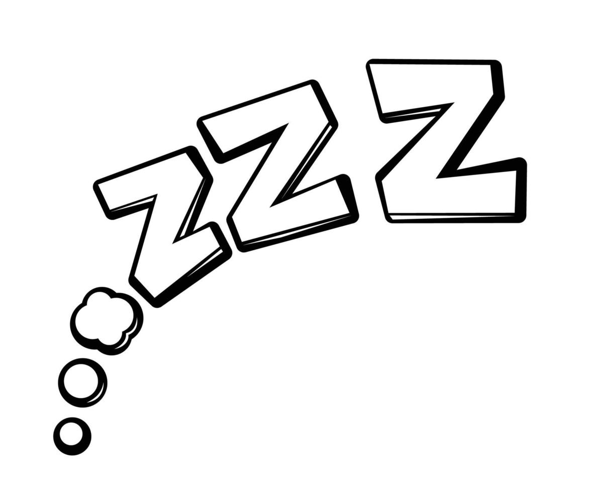 Sleeping zzz z-z-z vector