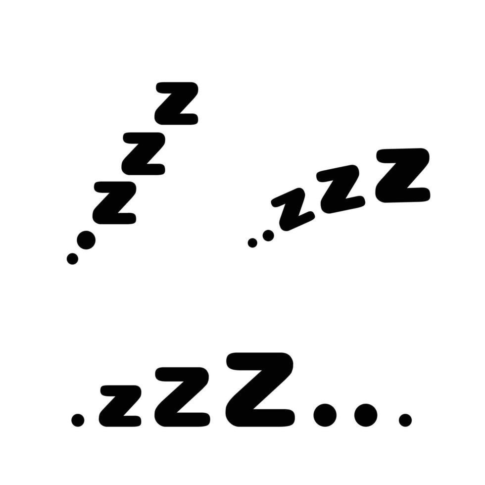 Sleeping zzz z-z-z vector