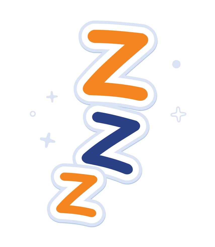Sleeping zzz z-z-z vector