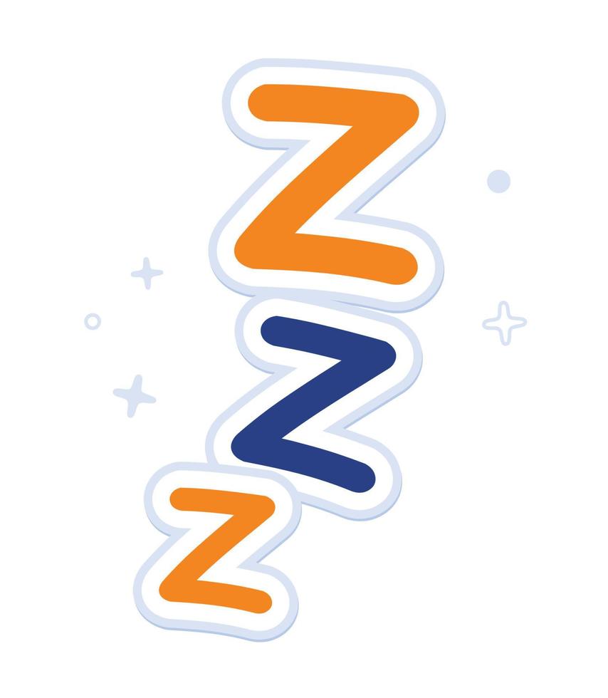 Sleeping zzz z-z-z vector