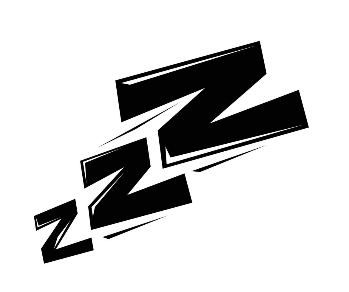 Sleeping zzz z-z-z vector