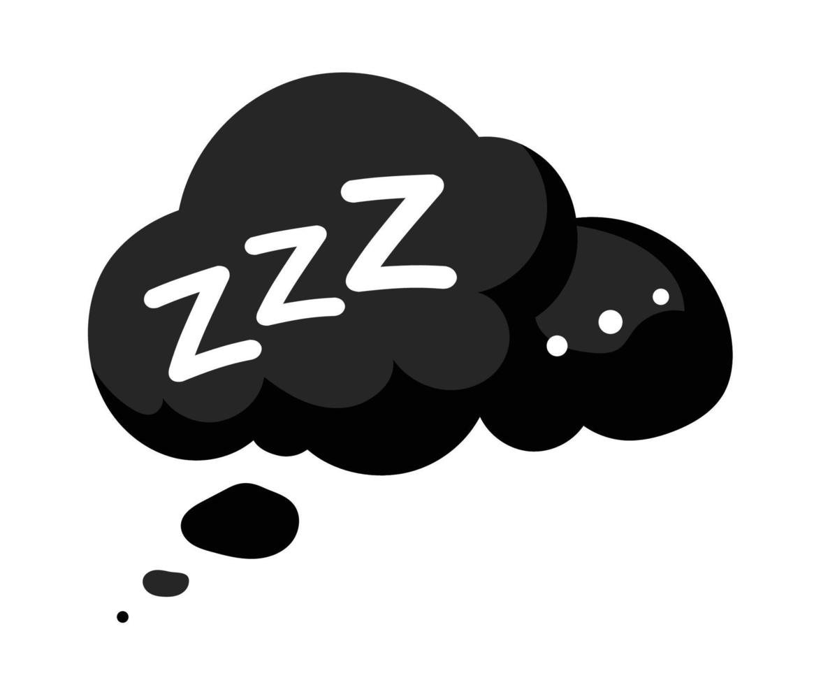 Speech bubble with ZZZ. Sleep flat icon 19507732 Vector Art at Vecteezy
