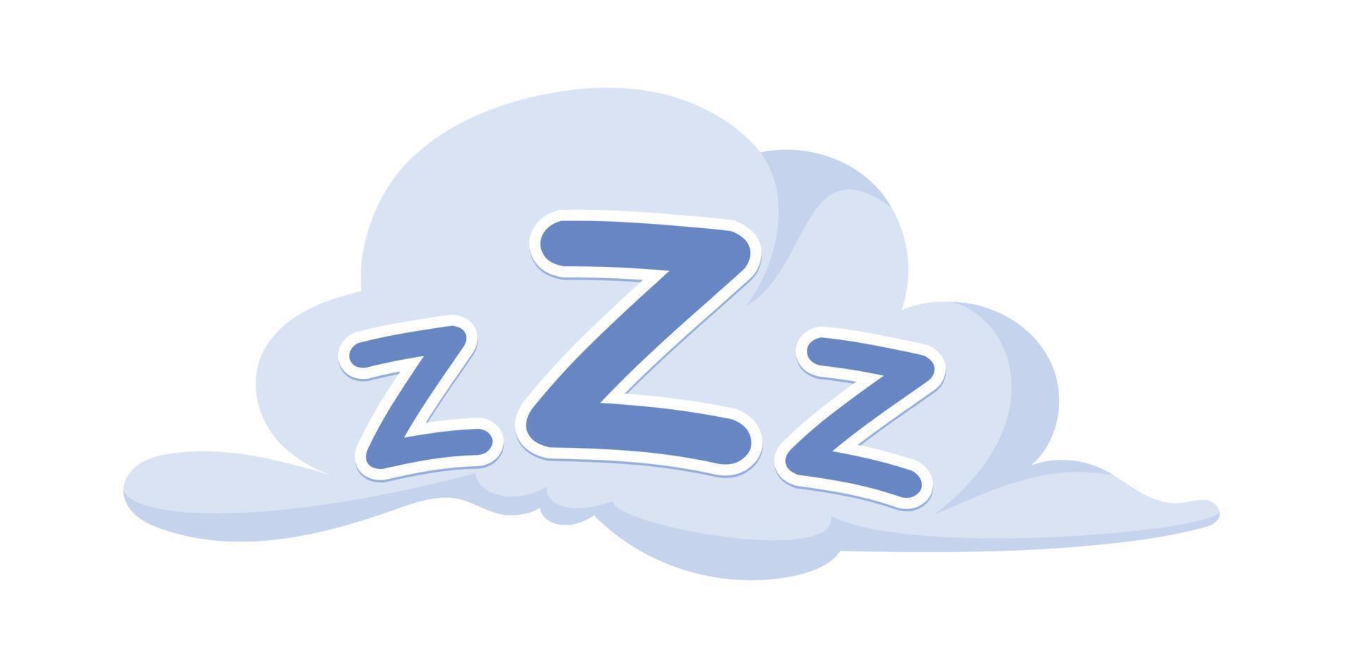 Sleeping zzz z-z-z vector