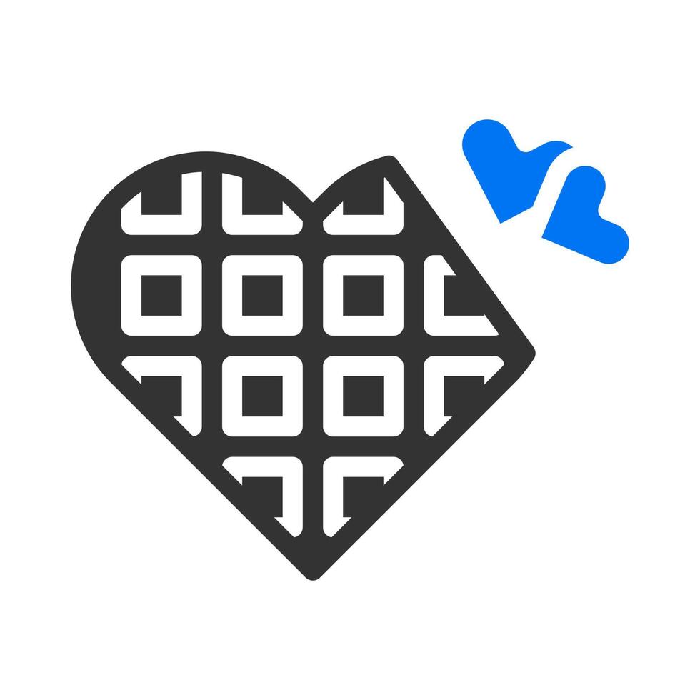 icono de chocolate sólido azul gris estilo san valentín ilustración vector elemento y símbolo perfecto.