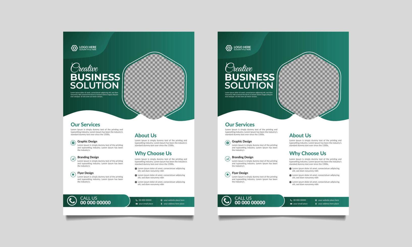 Corporate Business Flyer poster brochure design layout background, , vector template in A4 size - Vector