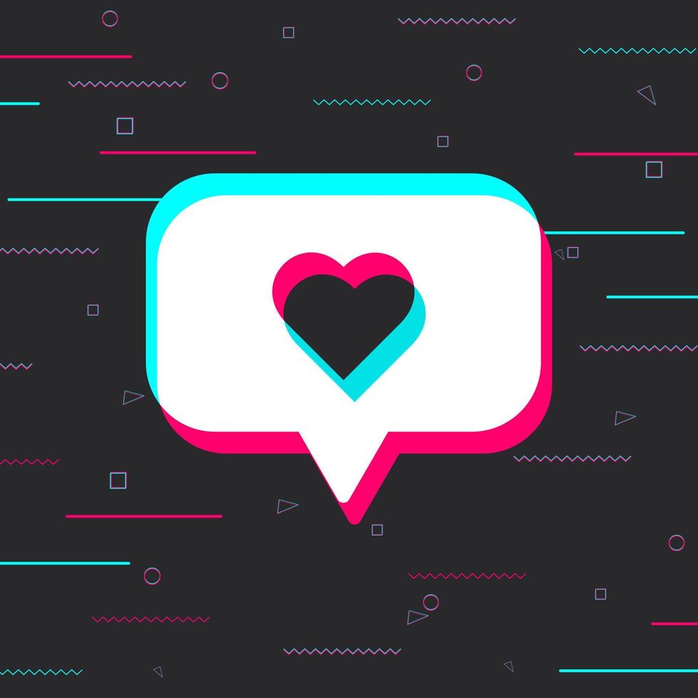 Like. Like stream background. Background in the style of social networks, trends. Like. Love. Vector illustration