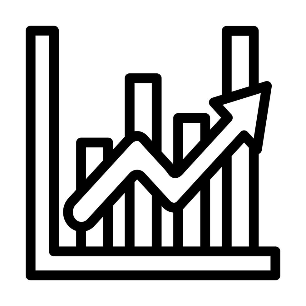 Line Graph Icon Design vector