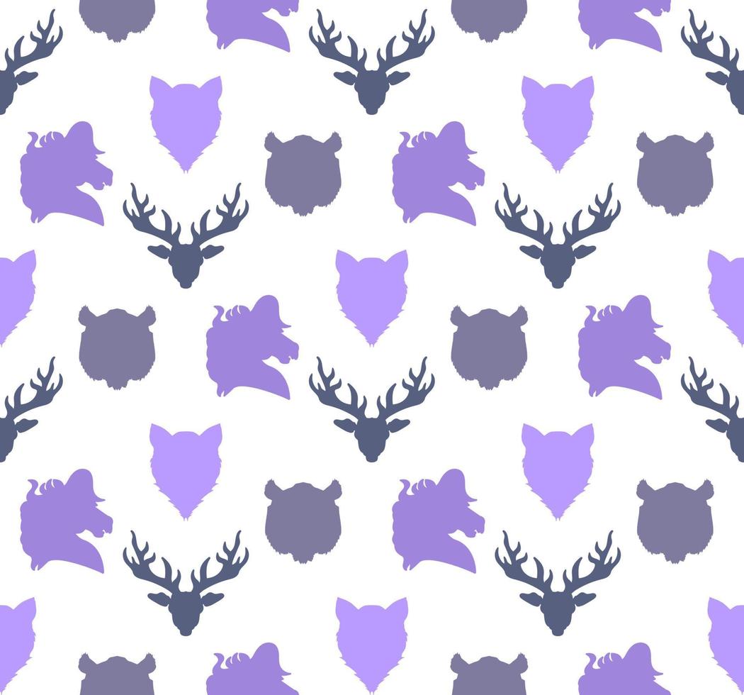 Wildlife seamless pattern vector