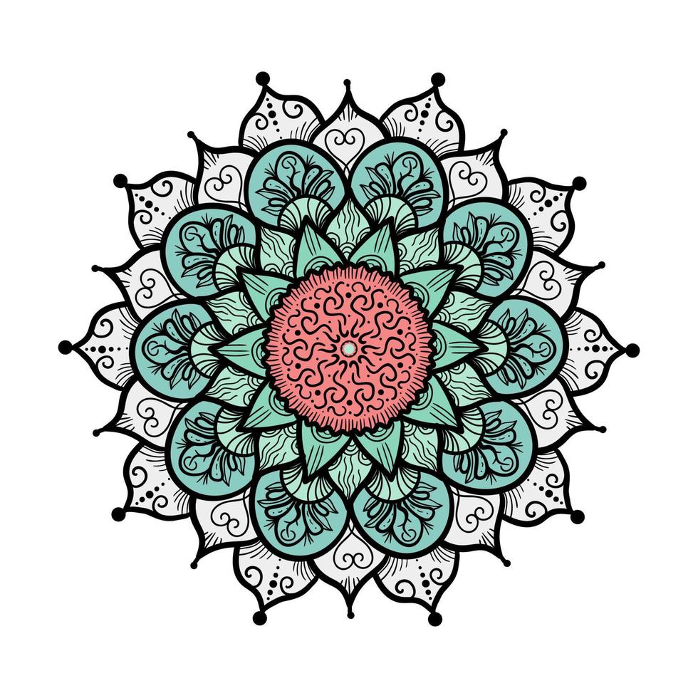 plantilla de línea de mandala vector