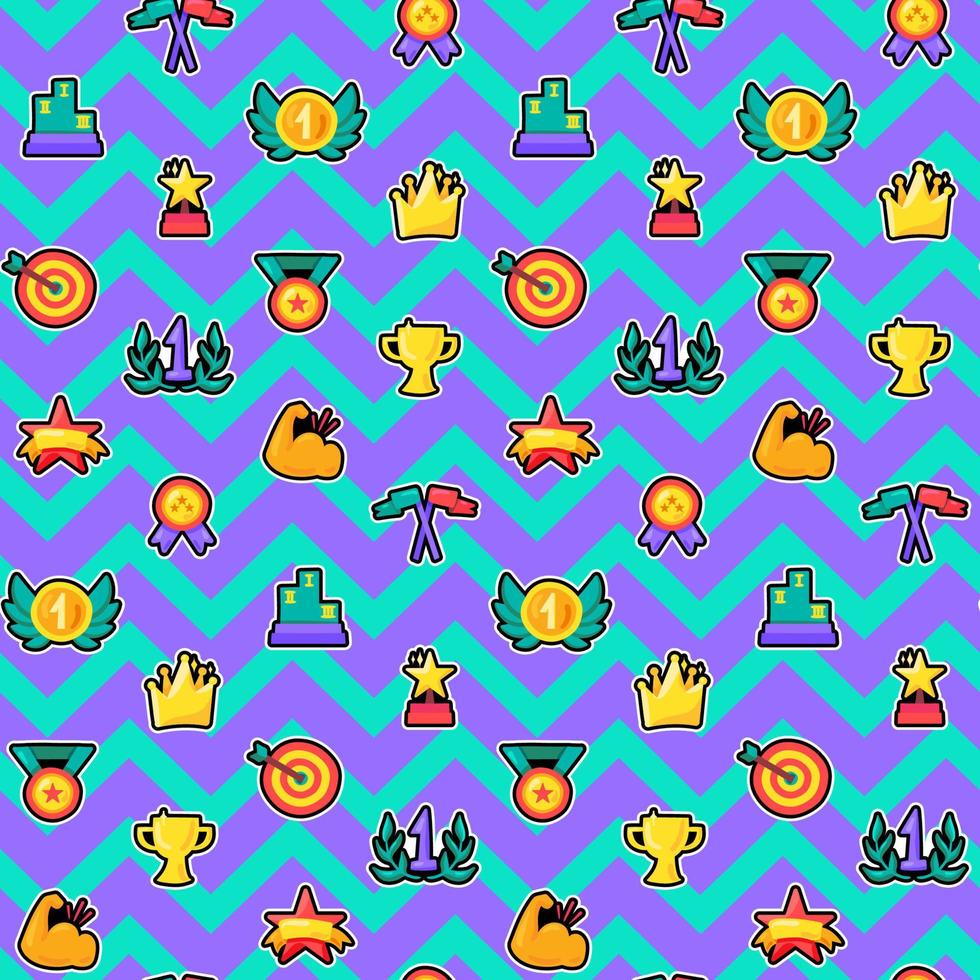 Color awards seamless vector pattern