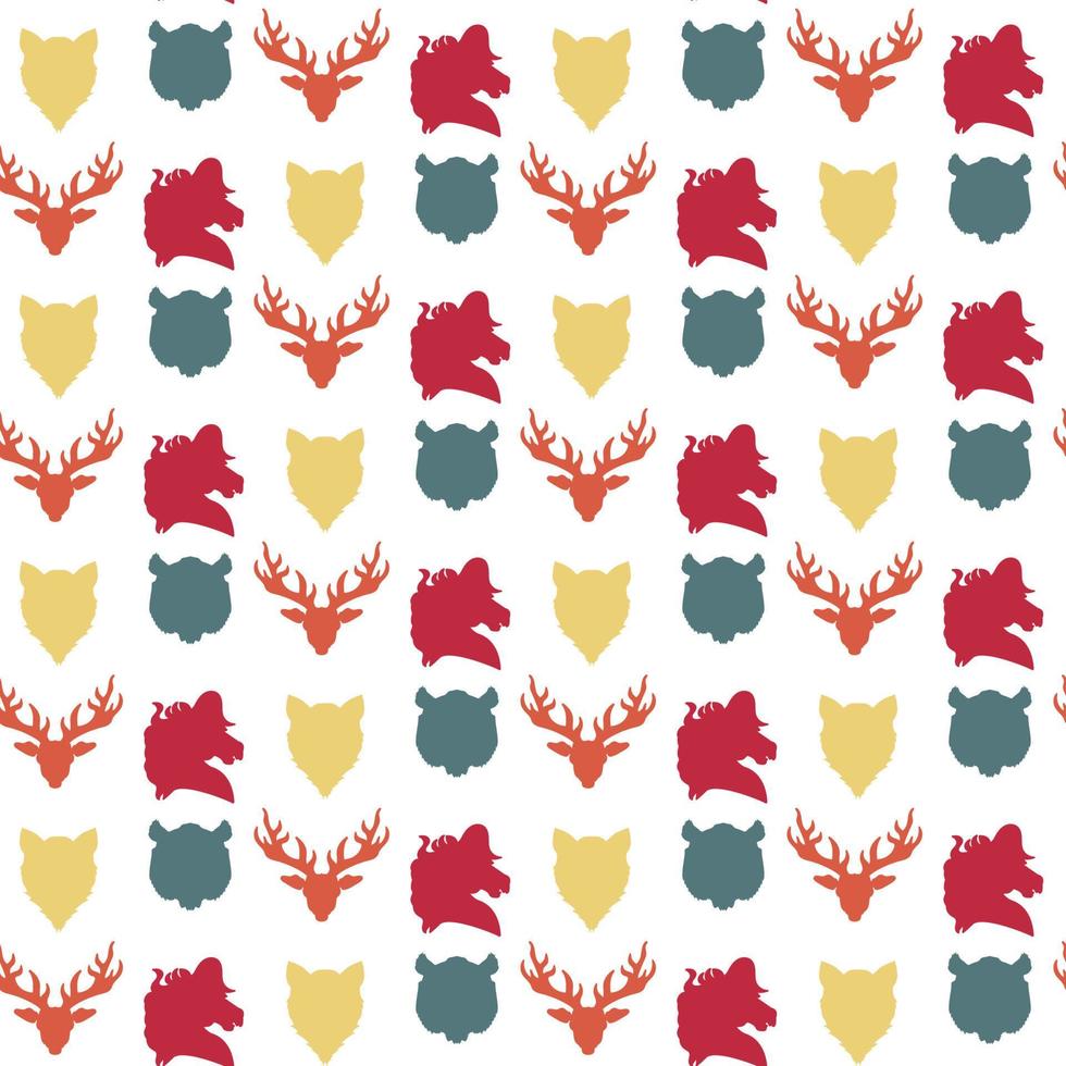 Wildlife seamless pattern vector