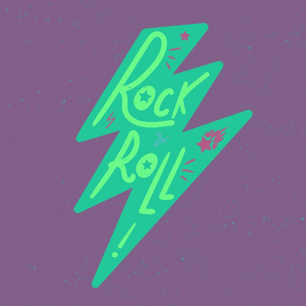 Rock and Roll Lettering vector