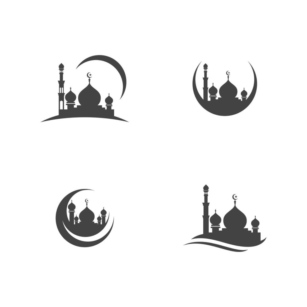 Mosque Moslem icon vector Illustration