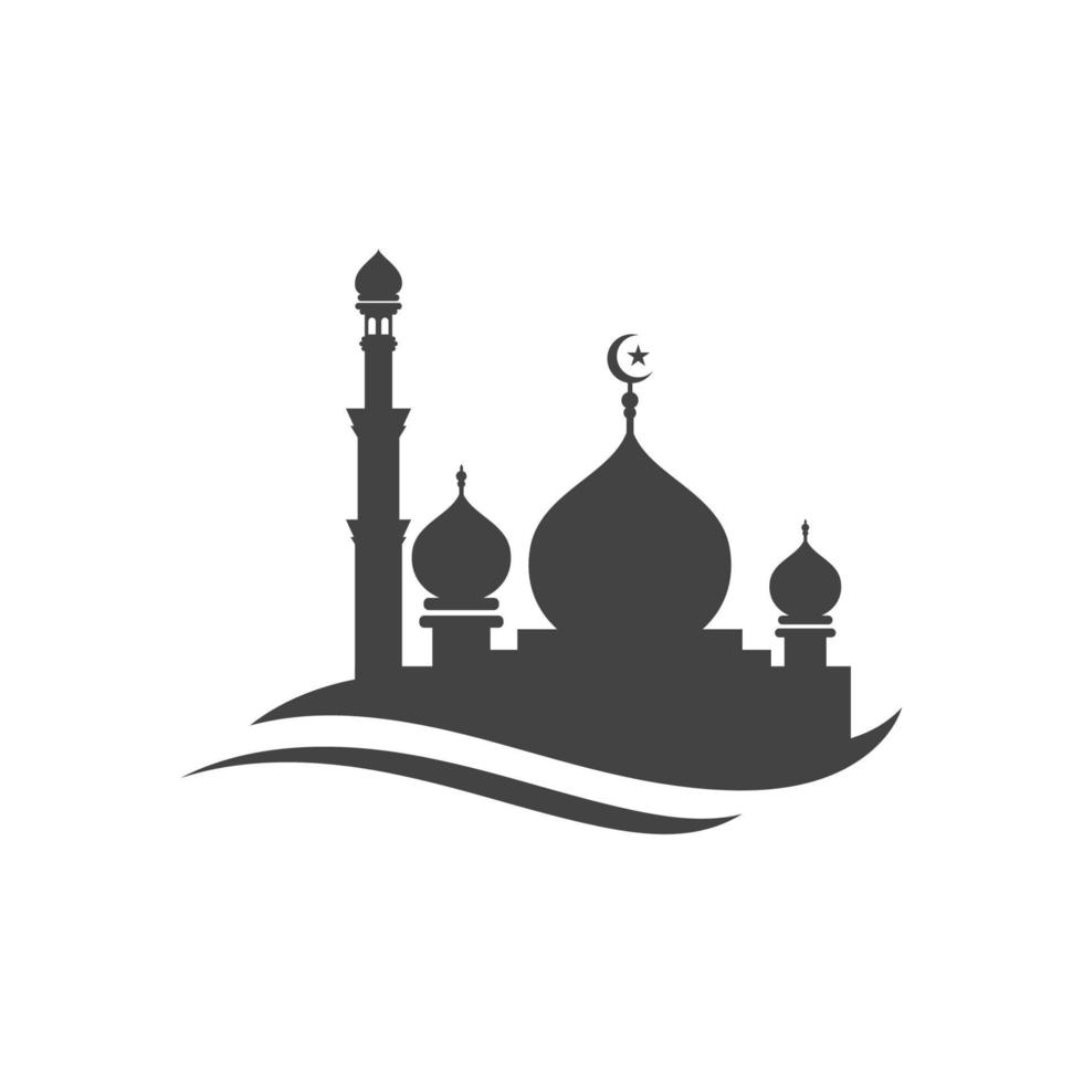 Mosque Moslem icon vector Illustration