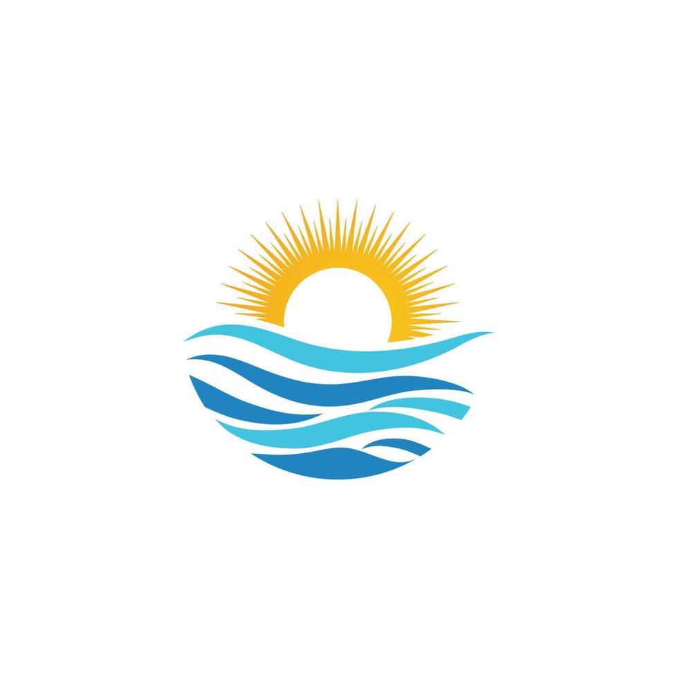 Water wave icon vector