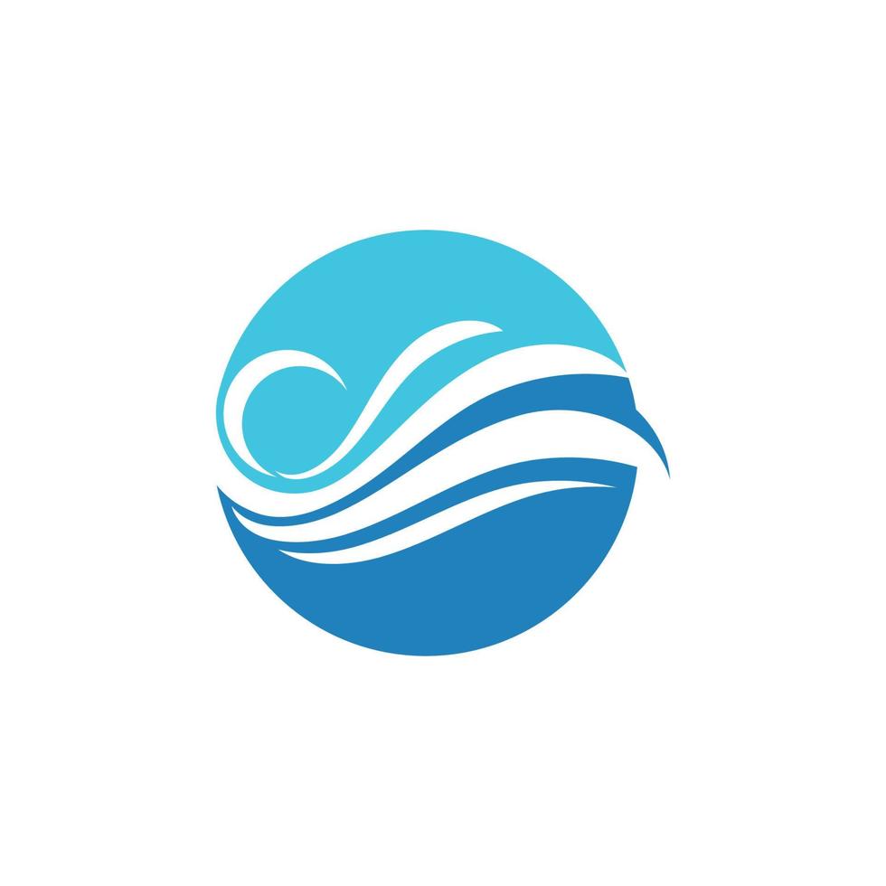 Water wave icon vector