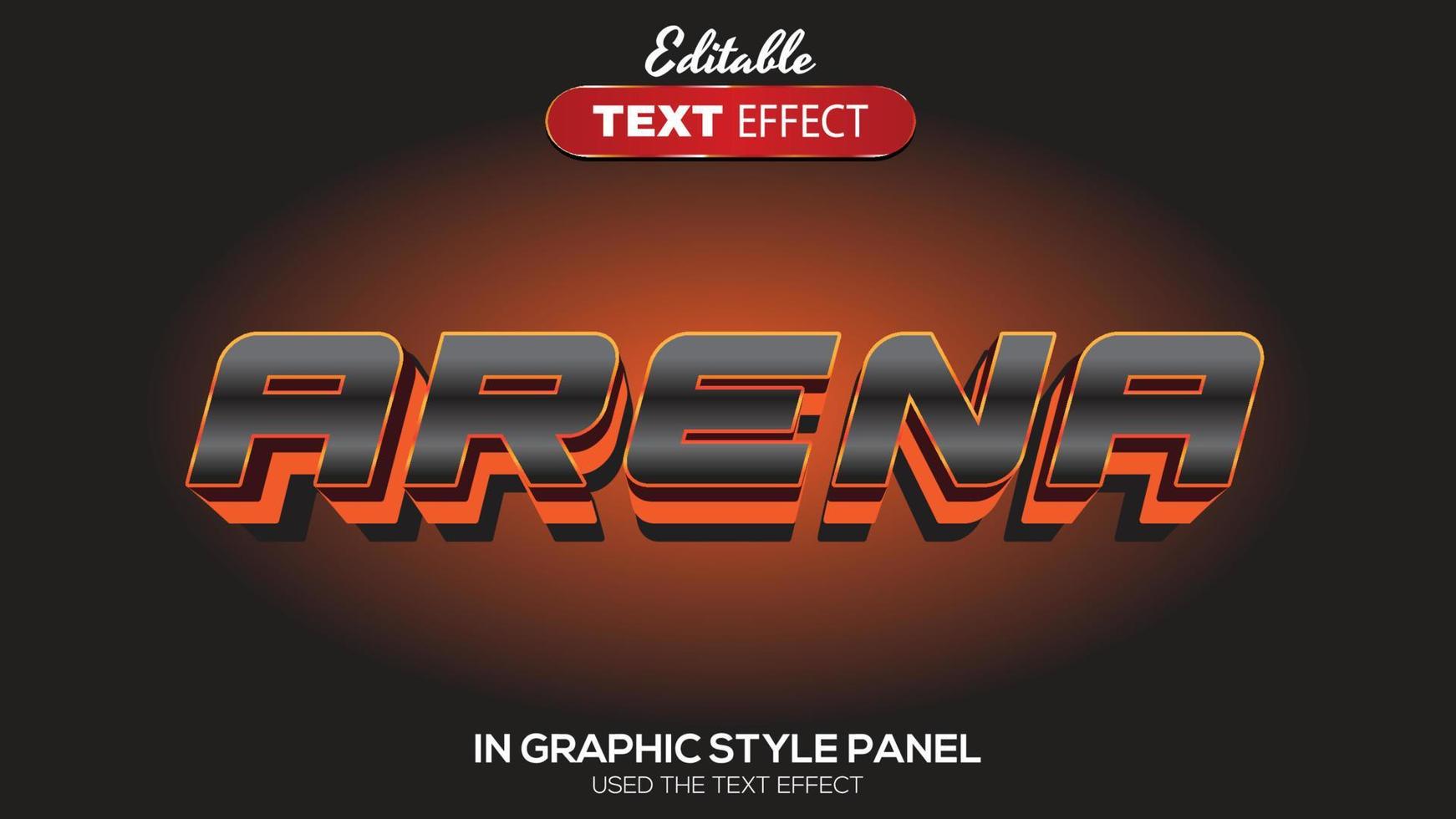 Tema de arena de efecto de texto editable 3d vector