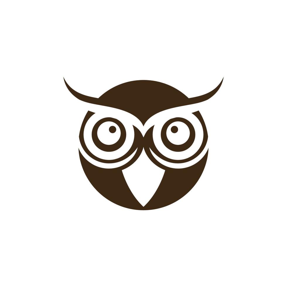 owl bird illustration logo template vector