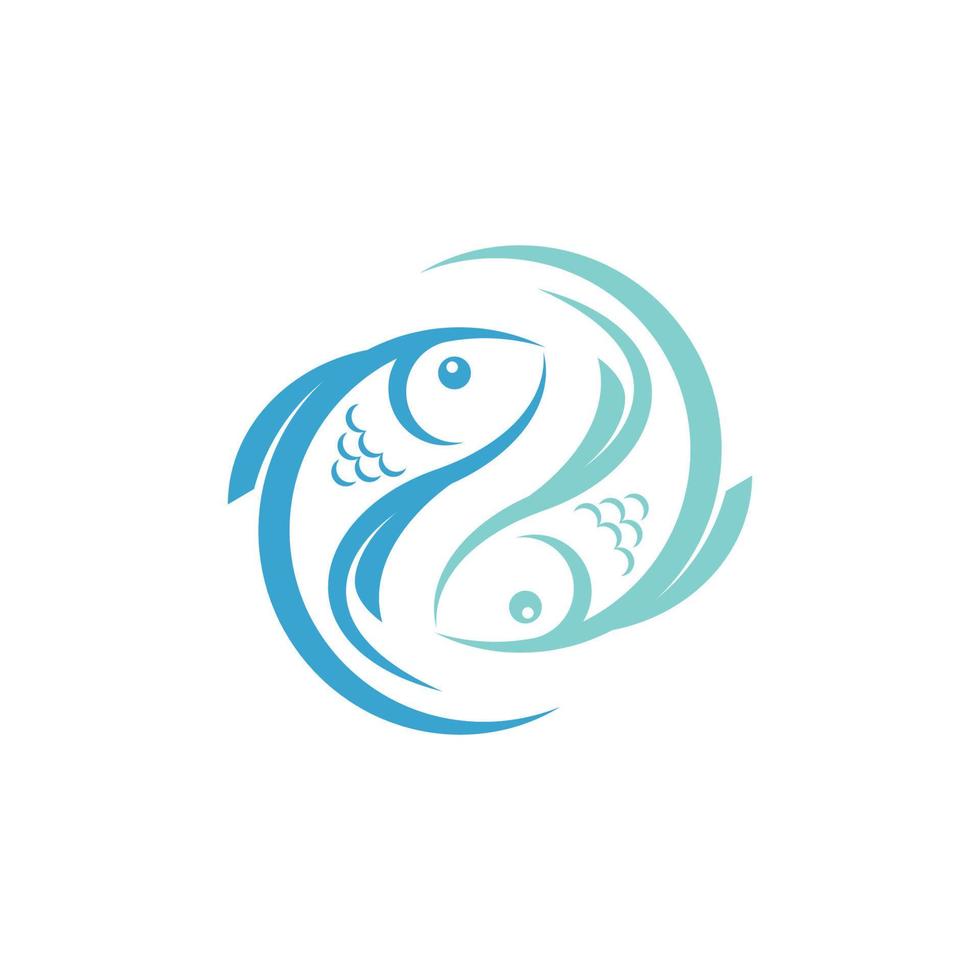 Fish logo template vector