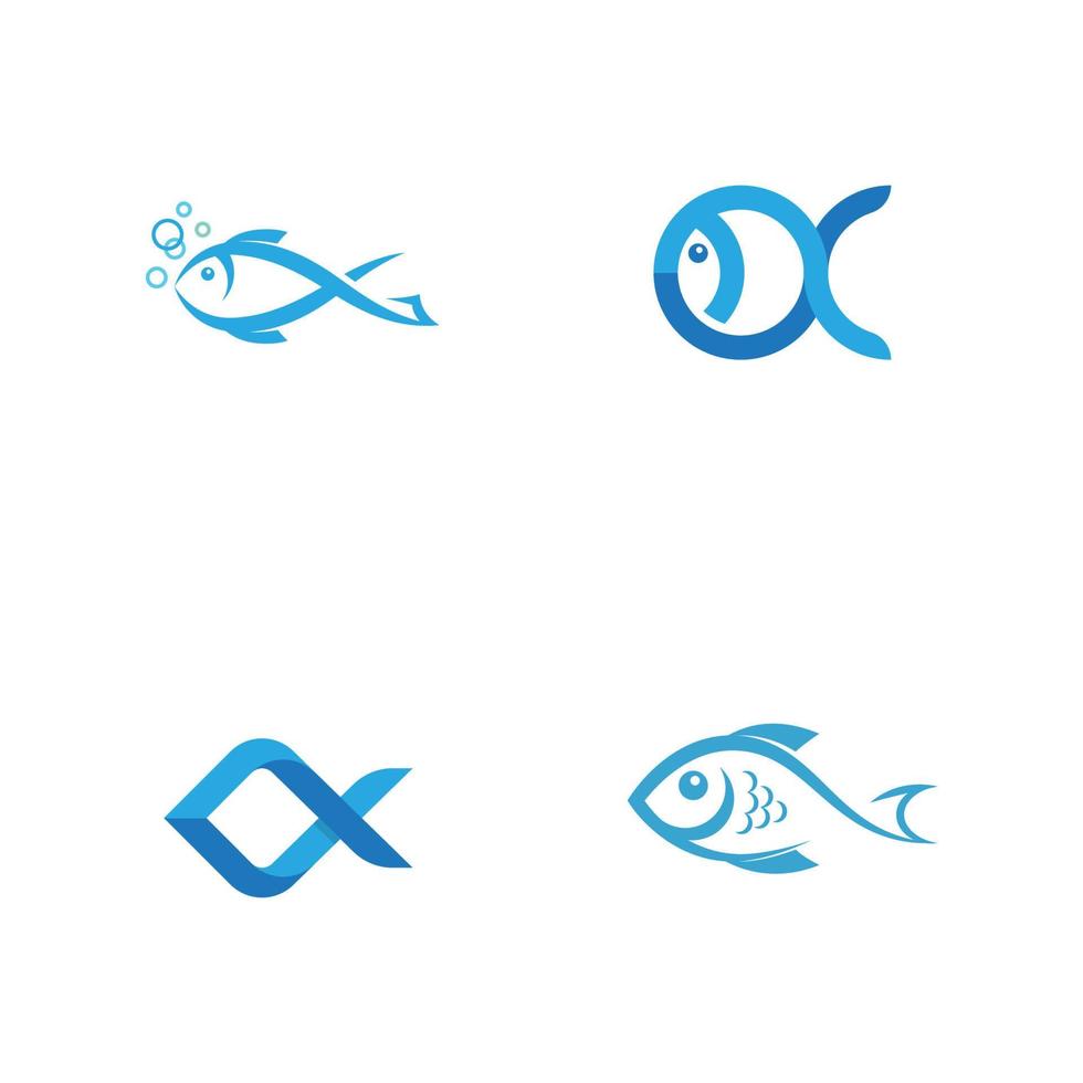 Fish logo template vector