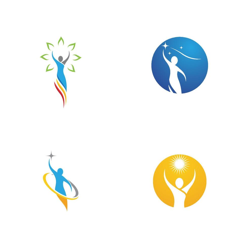 Human character logo sign vector