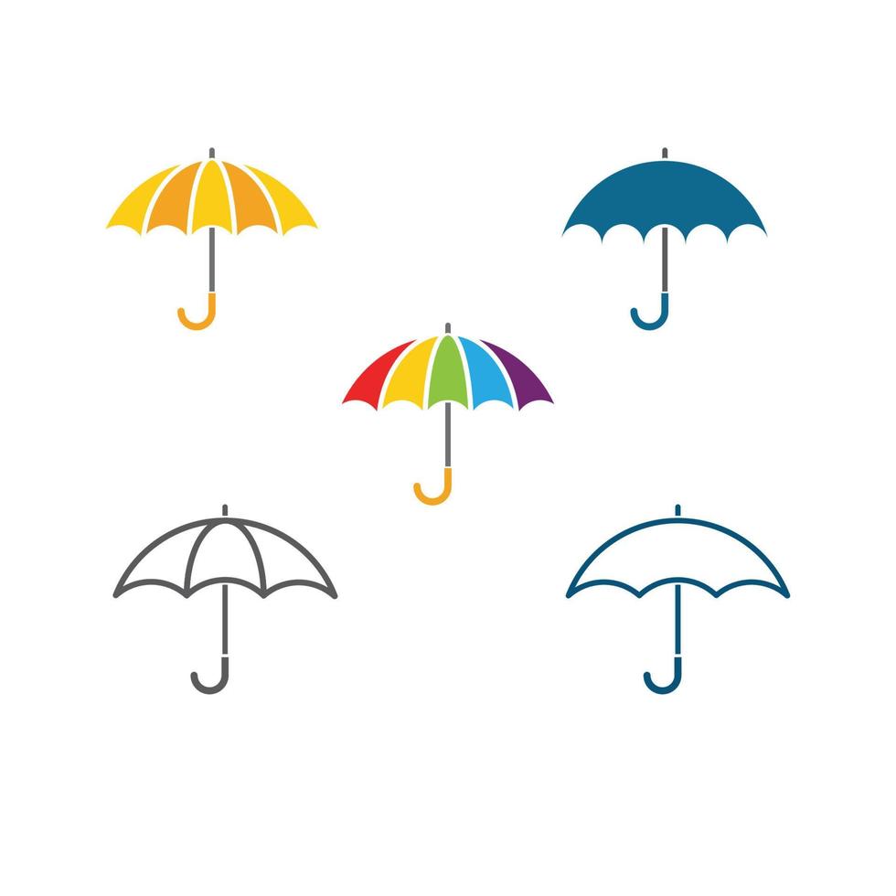 ilustración de vector de icono de paraguas