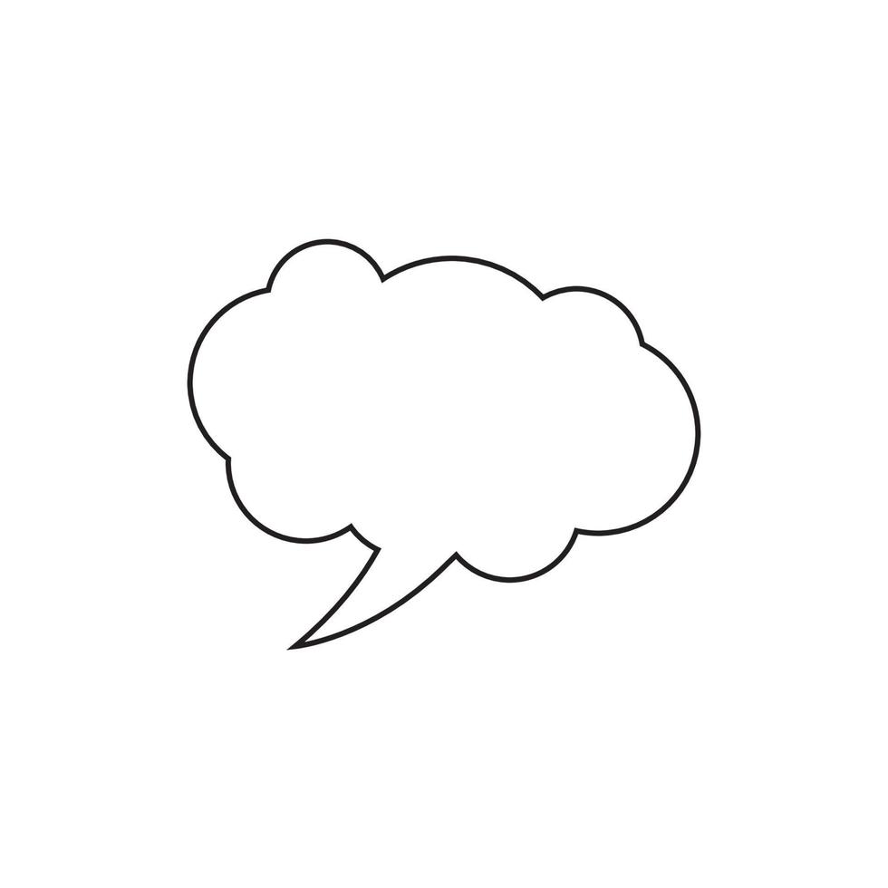 Ilustración de vector de icono de burbuja de discurso