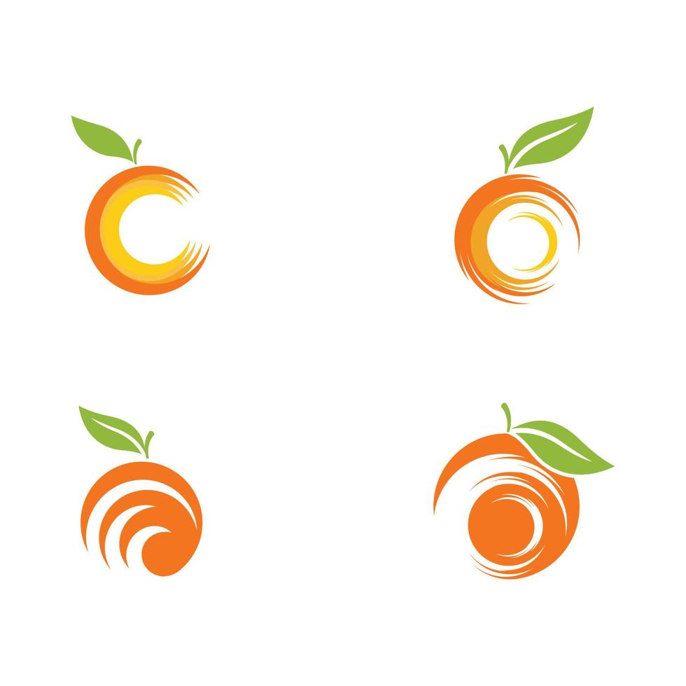 diseño de logotipo naranja vector