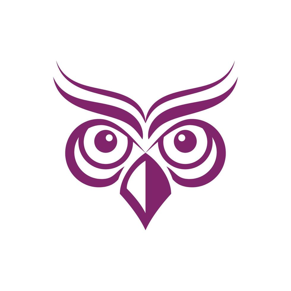 plantilla de logotipo de ilustración de pájaro búho vector