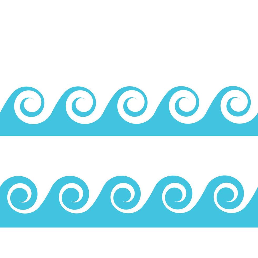 Water wave icon vector