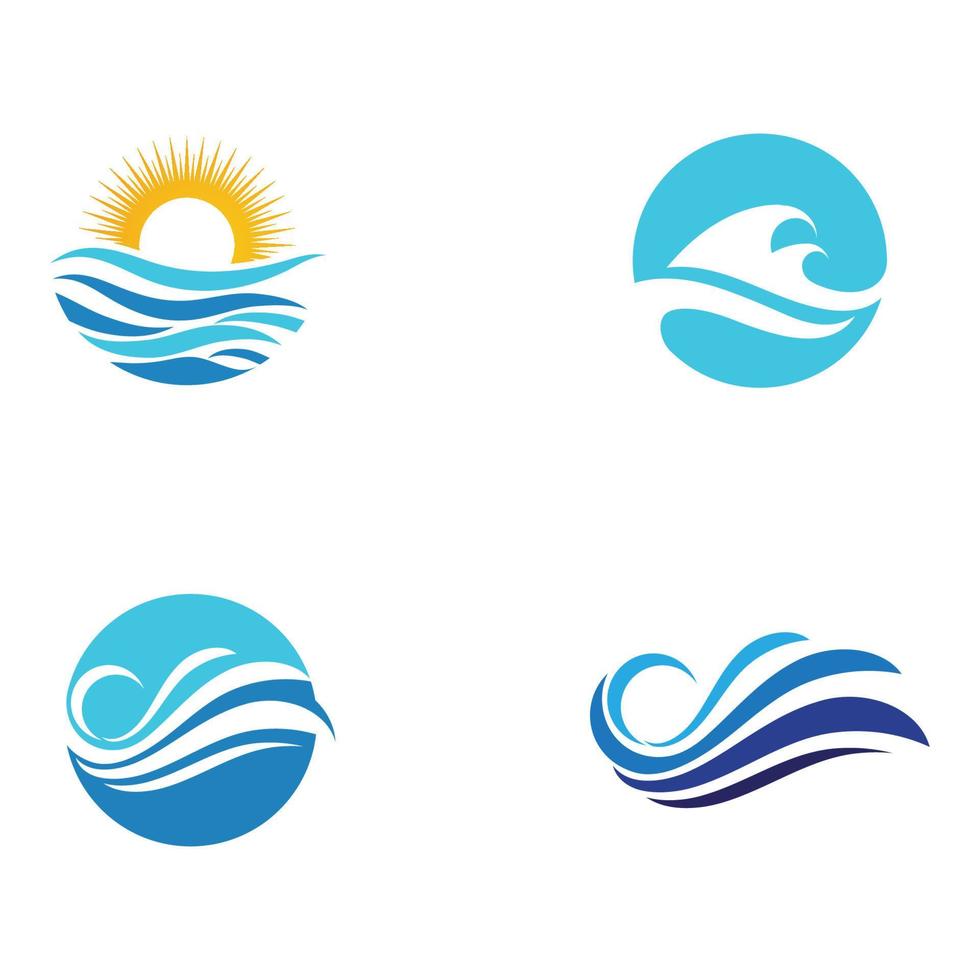 Water wave icon vector