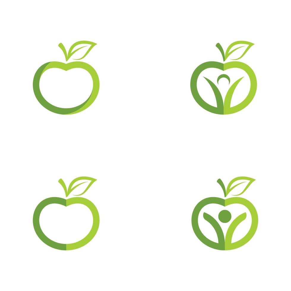 diseño de ilustración de vector de manzana