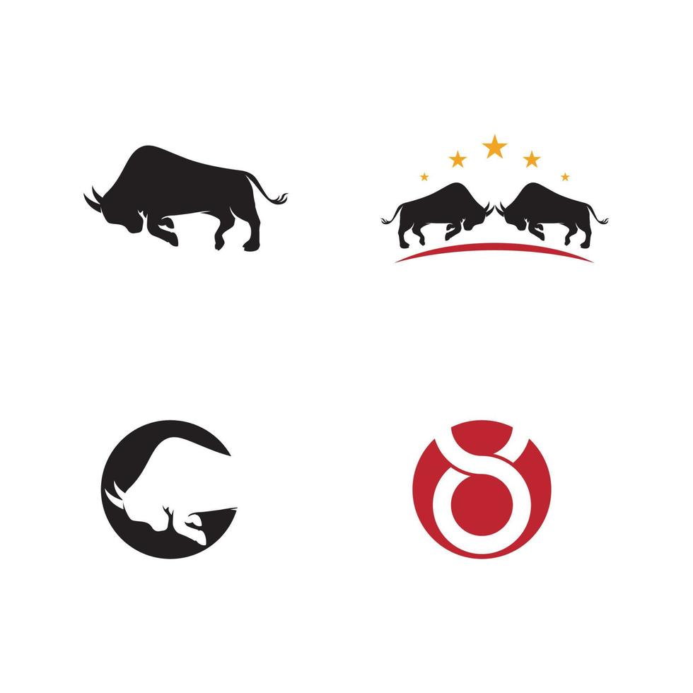 Tauro, logotipo, plantilla, vector, icono, ilustración, diseño vector