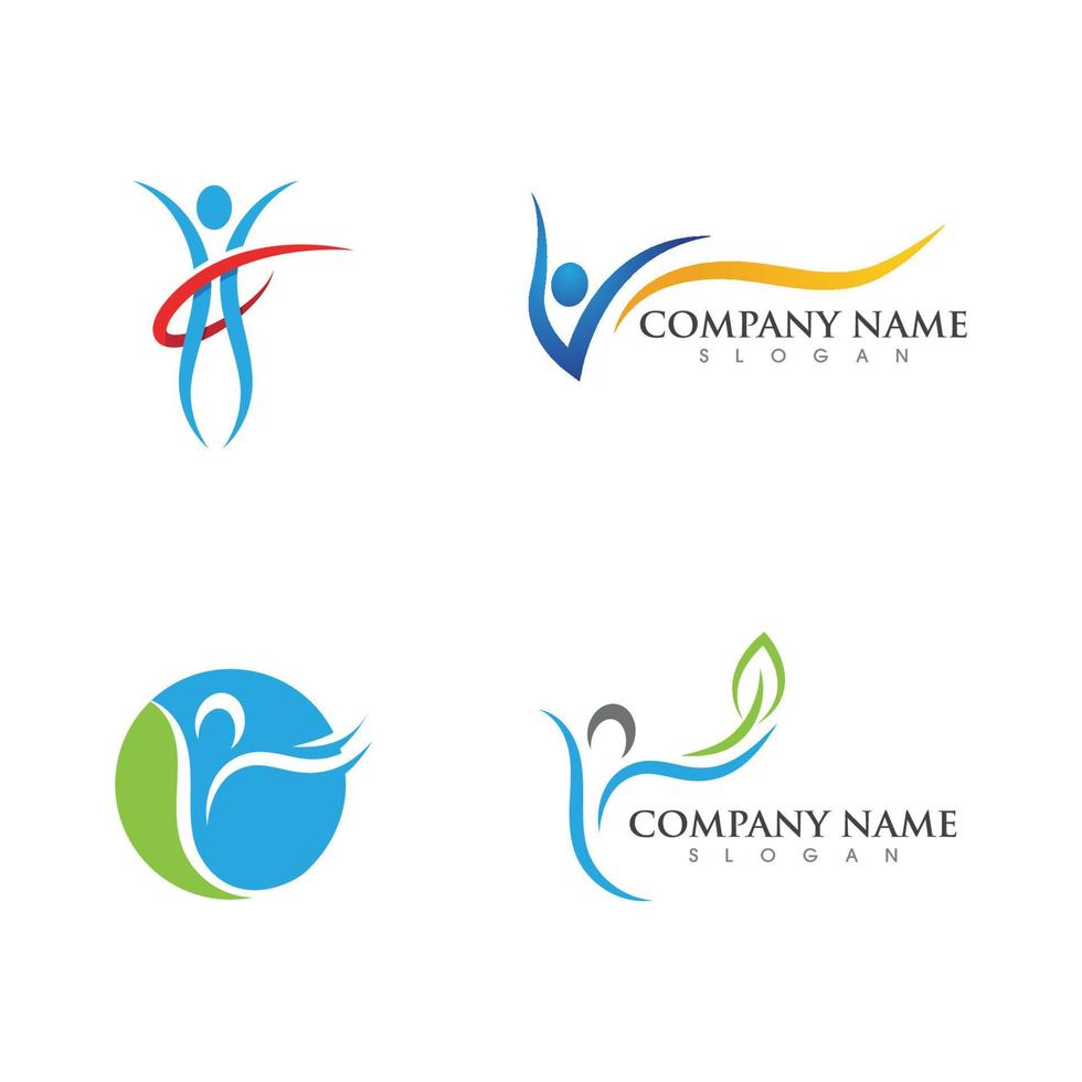 Human character logo sign vector