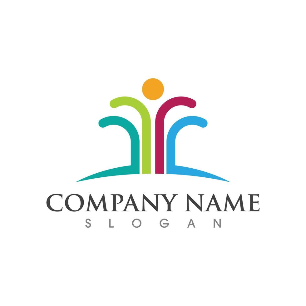 Human character logo sign vector