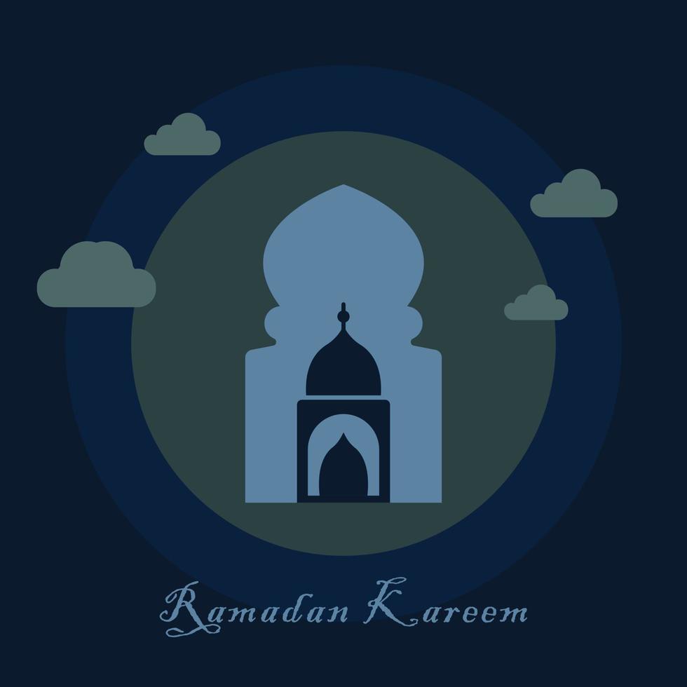 Mosque background vector illustration minimal style design