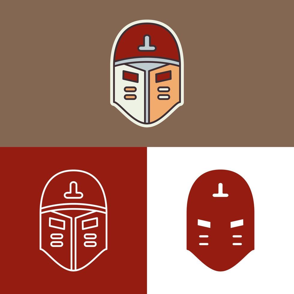 Robot knight vector doodle art