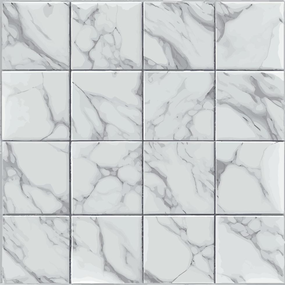 Light marble tile texture, pattern background - Vector