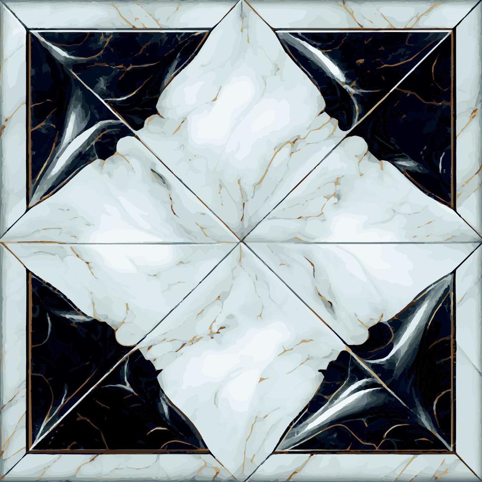 textura de mosaico de mármol claro y oscuro, plantilla de fondo - vector