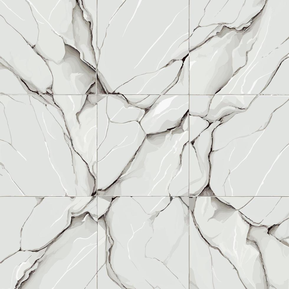 Light marble tile texture, pattern background - Vector