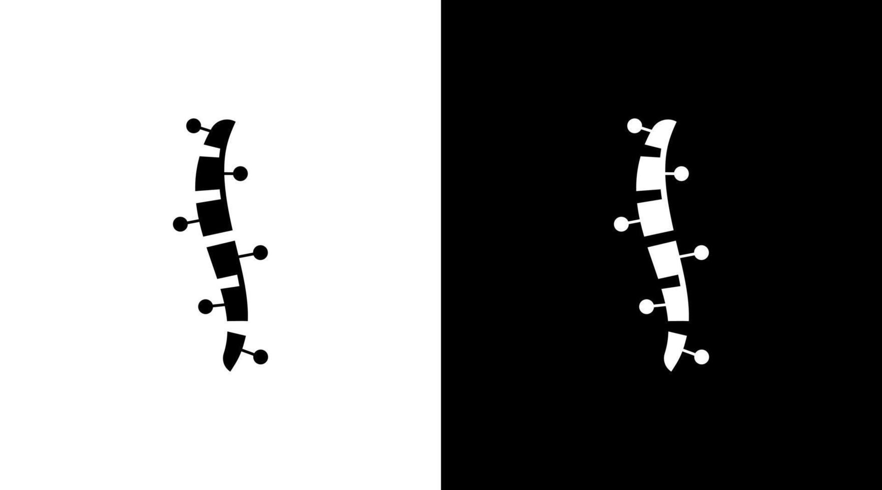 medical logo monogram Chiropractic black and white icon illustration style Designs templates vector