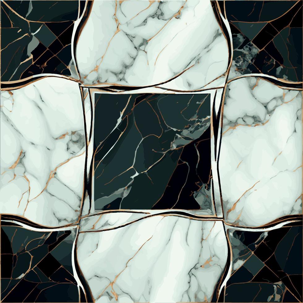 textura de mosaico de mármol claro y oscuro, plantilla de fondo - vector