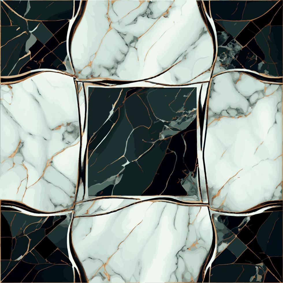 Light and dark marble tile texture, background template - Vector