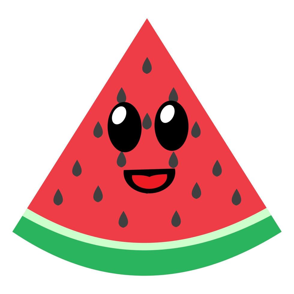 Cute water melon logo icon design vector
